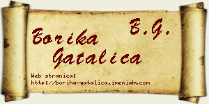Borika Gatalica vizit kartica